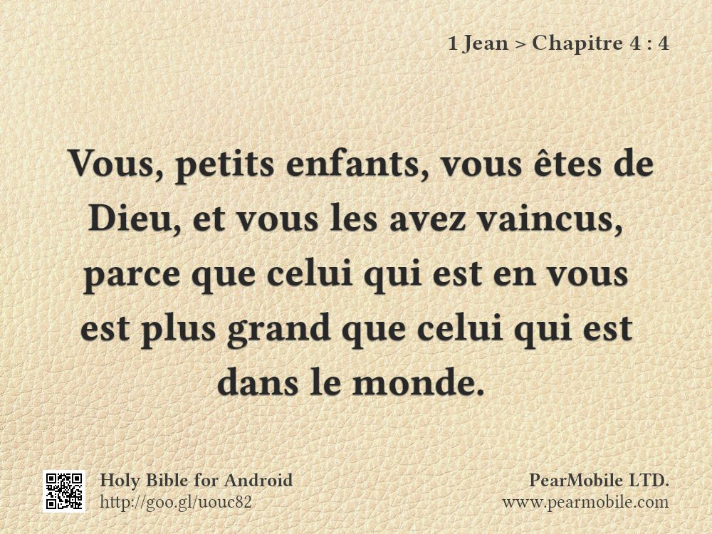 1 Jean, Chapitre 4:4